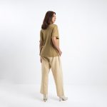 Women’s Olive Green Half Sleeve T-Shirt - Image 4