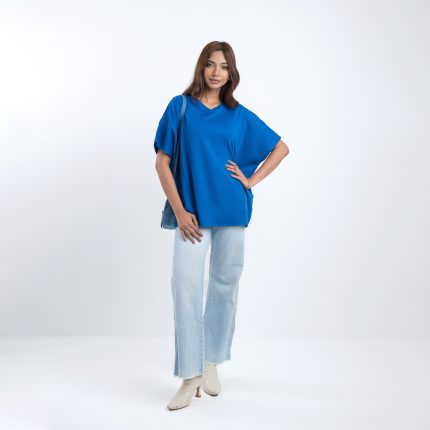 Women’s Blue Half Sleeve T-Shirt