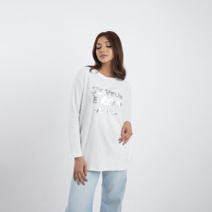 Women’s White Full Sleeve T-Shirt