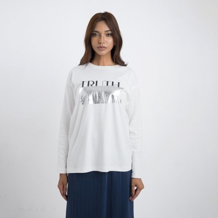 Women’s White Full Sleeve T-Shirt