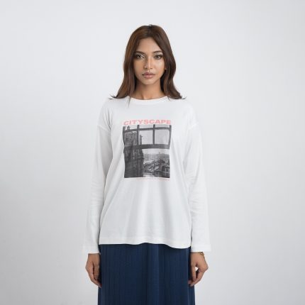 Women’s White Full Sleeve T-Shirt