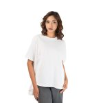 Women’s White Classic Oversized Basic Tee - Image 2
