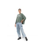 Women's Oversized "Stanford" Graphic Tee – Sage Green - Image 2