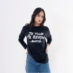 Women’s Black Graphic Long Sleeve T-Shirt - Image 2