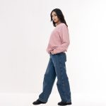 Women’s Soft Pink Textured Winter Sweater - Image 3