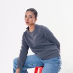 Women’s Dark Grey Textured Winter Sweater - Image 2