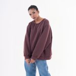 Women’s Brown Textured Oversized Winter Sweater - Image 4