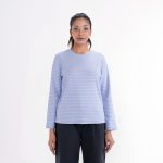 Women’s Lavender & White Striped Long Sleeve Cotton - Image 4