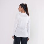 Women’s White Textured Long Sleeve Cotton - Image 4