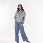 Women’s Premium Sage Green Zip-Up Hoodie - Image 2