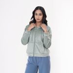 Women’s Premium Sage Green Zip-Up Hoodie