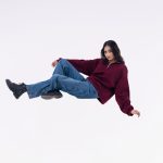 Maroon Cable Knit Half-Zip Sweater for Women - Image 4