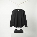 Black Long Sleeve Crewneck T-Shirt