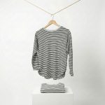 Horizontal Black & White Striped Crew Neck Sweatshirt | Premium Cotton Comfort Fit