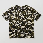 Women’s Olive Leaf Print Two-Piece Set – Top & Pants